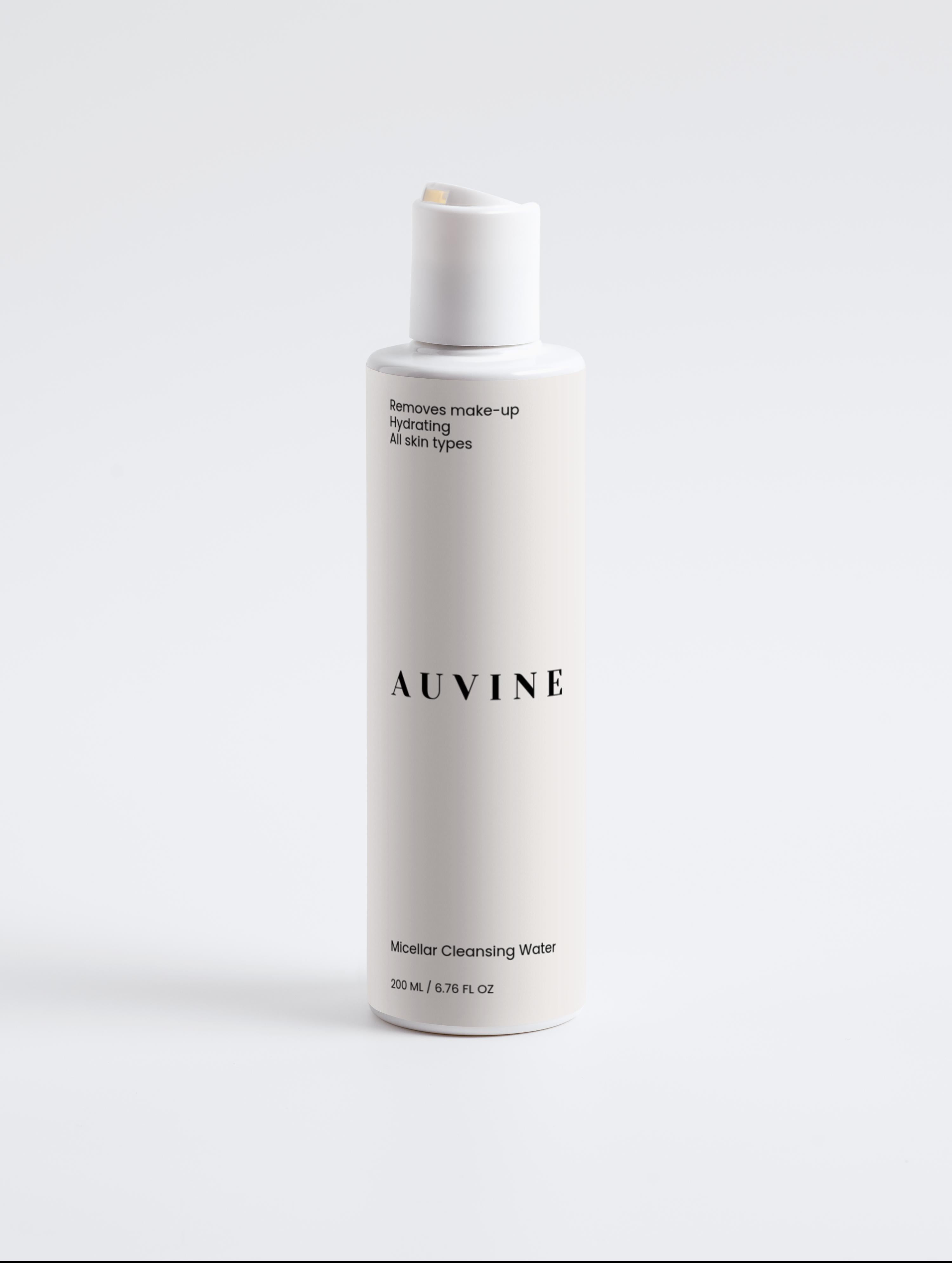 Micellaire reiniger met aloë vera, kamille en hyaluronzuur – zachte make-up remover voor alle huidtypen van Auvine