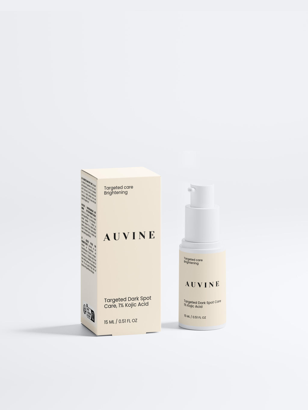 Natuurlijk serum met 1% Kojic Acid en Vitamine C – verhelderende huidverzorging van Auvine